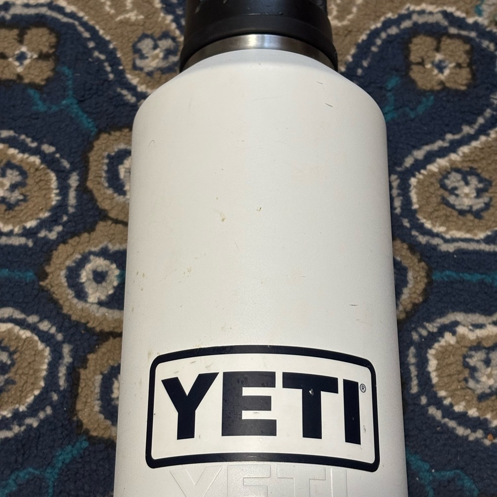 YETI White Stainless Steel Bottle